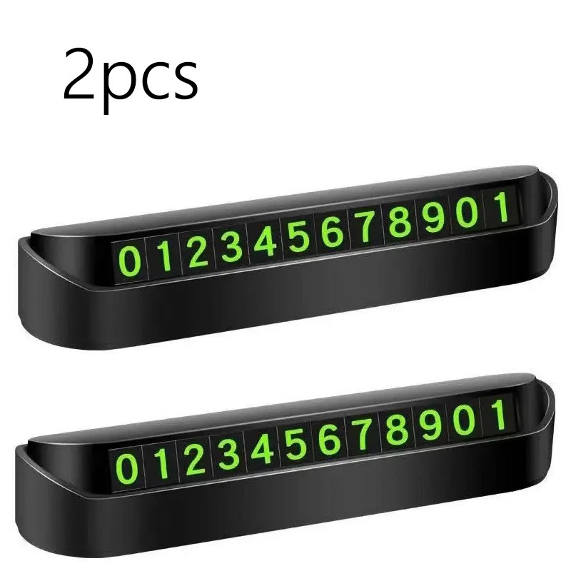 Car Temporary Parking Card Phone Number Card Plate Telephone Number Car Park Stop Automobile Accessories: Brown