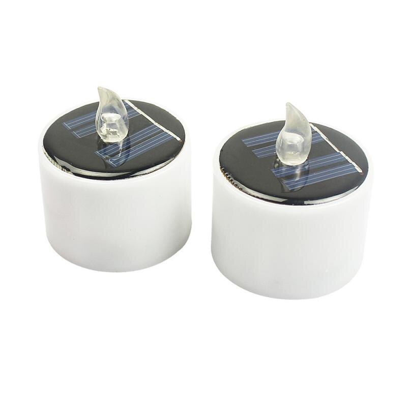 Solar- Kerzen Licht Flammenlose Wiederaufladbare LED Kerzen Lichter Schlafzimmer Tee Lampen Wohnkultur Kerzen Kerze Licht