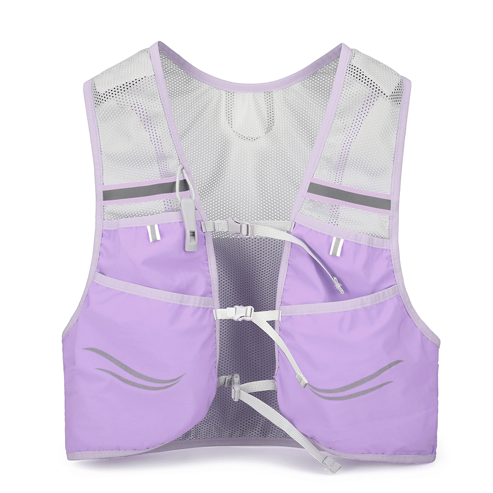 Trink-Joggingweste, ultraleicht, atmungsaktiv, für Laufen, Rennen, Trinkweste, Damen und Herren, funktionale Packung für Fahrrad, Marathon-, Wandern: violette Farbe