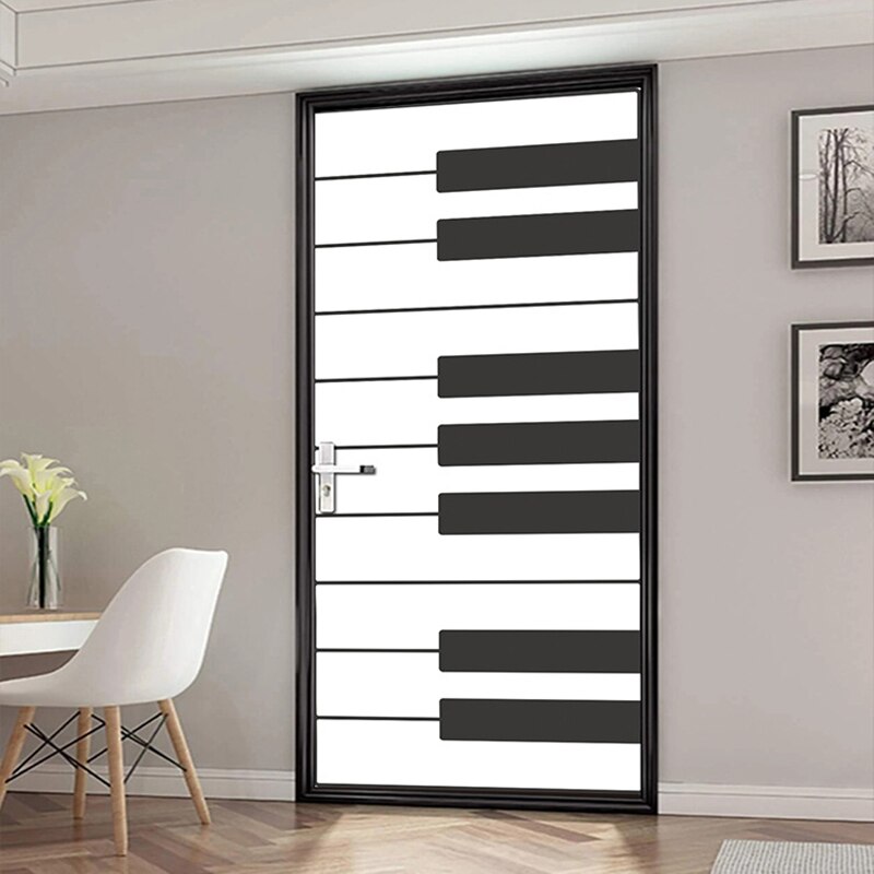 Samoprzylepne naklejki drzwi tapety pcv naklejki na drzwi fortepianu sypialnia salon Dom dekoracje 3D plakat naklejki ścienne malowidła