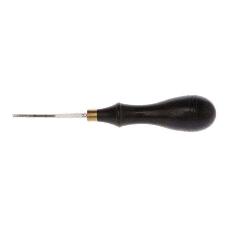Borde de cuero Creaser hoja de acero ébano Blackwood ranura poco profunda Craft Mark Tool: Head width 0.7