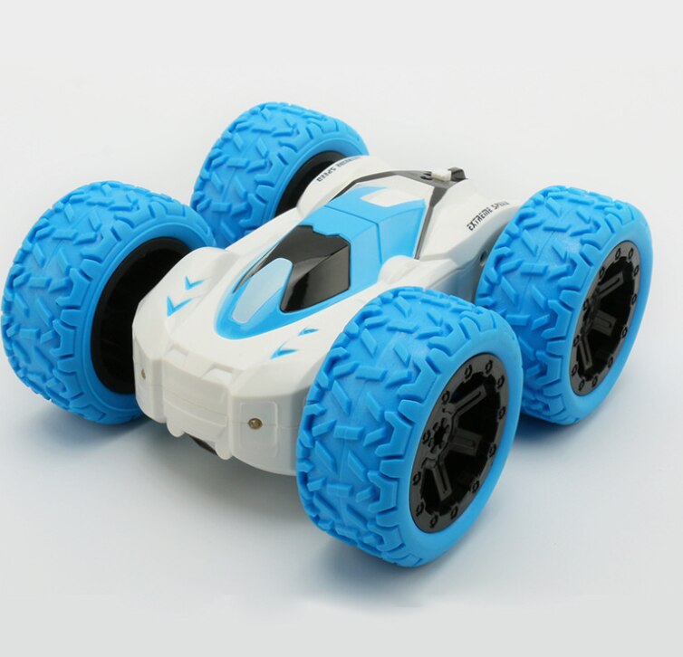 Coche teledirigido de 2,4G y 4 canales para niños, coche con deformación de acrobacias, Rock Crawler, coche con tapa de 360 grados, Robot de juguete para niños: Blue