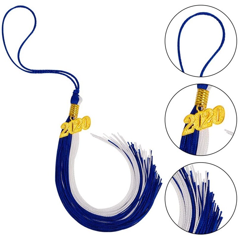 12 Pcs Graduation Tassel with Year Double Colors Graduation Cap Tassels for Graduation Ceremony Graduation Party
