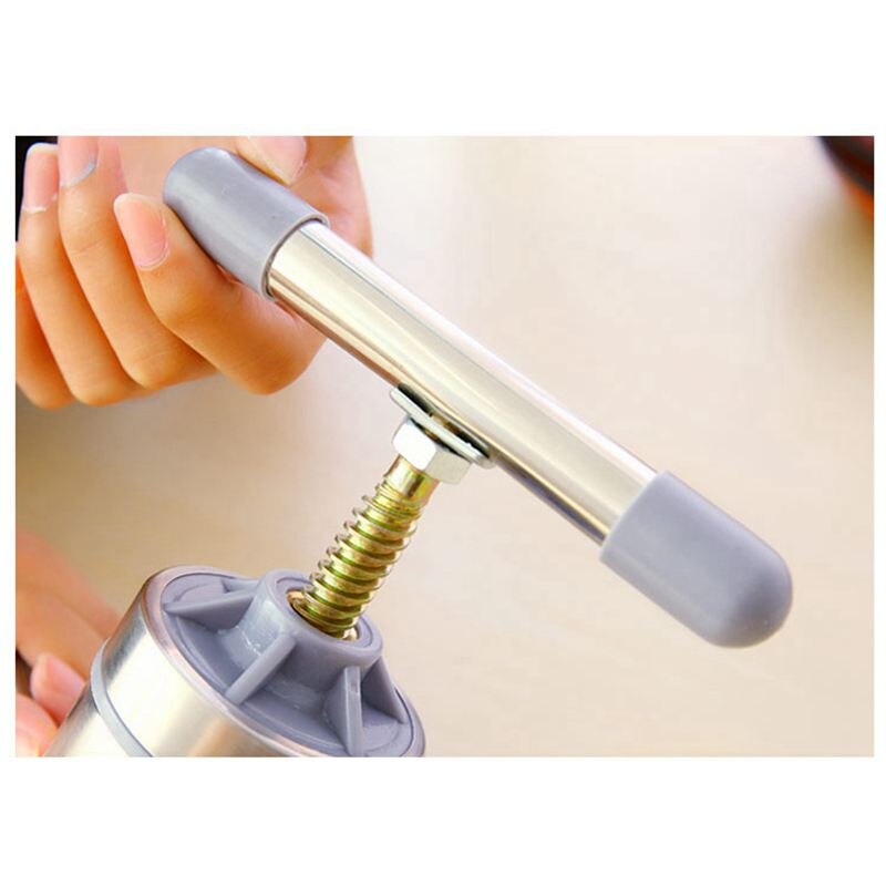 Stainless Steel Manual Noodles Press Machine Pasta Maker with 5 Noodle Mould