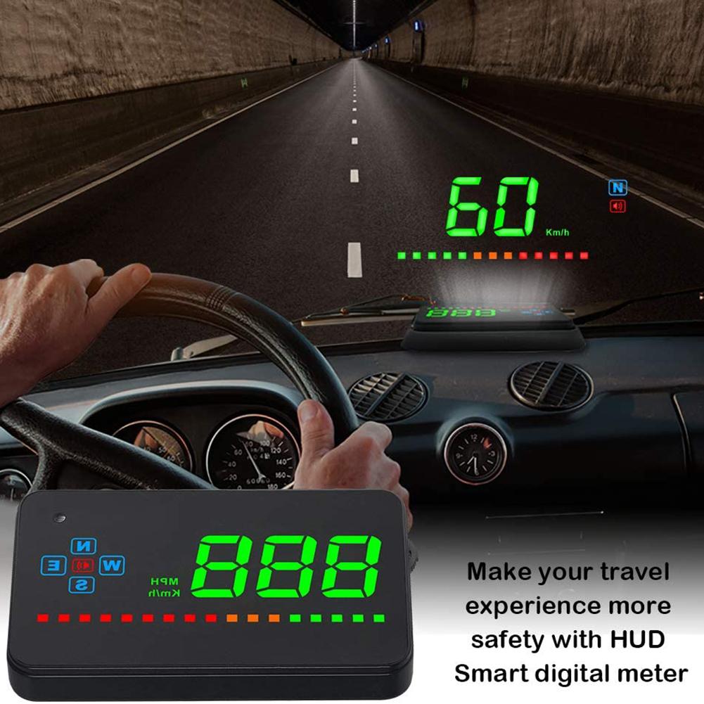 Auto Gps Digitale Snelheidsmeter Head-Up Display Hud Voorruit Projector Usb Charger Auto Elektrische Accessoires
