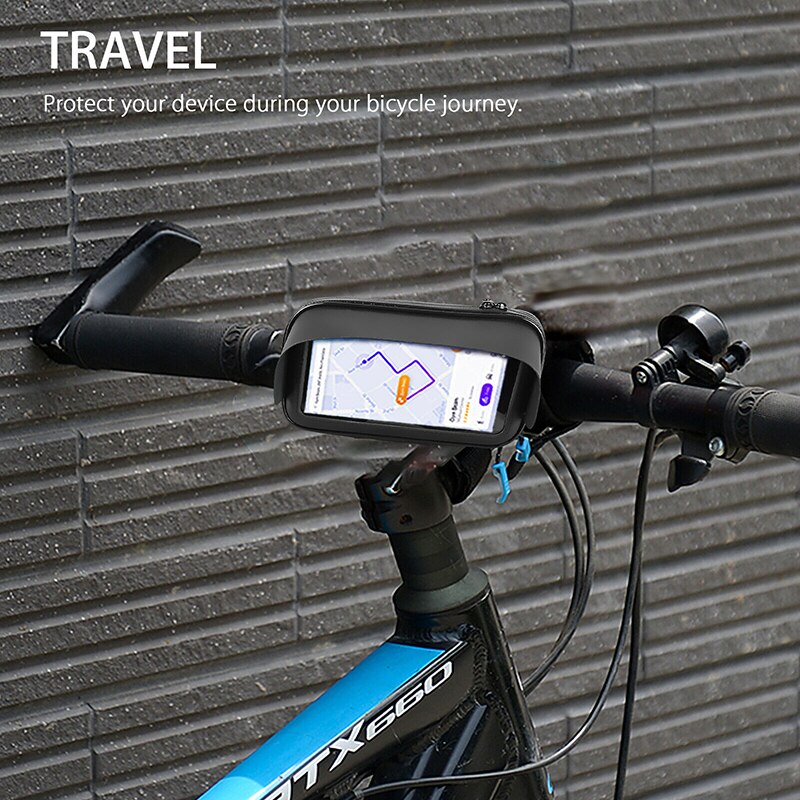Universal vandtæt mobiltelefon pose taske med cykel motorcykel styreholder holder