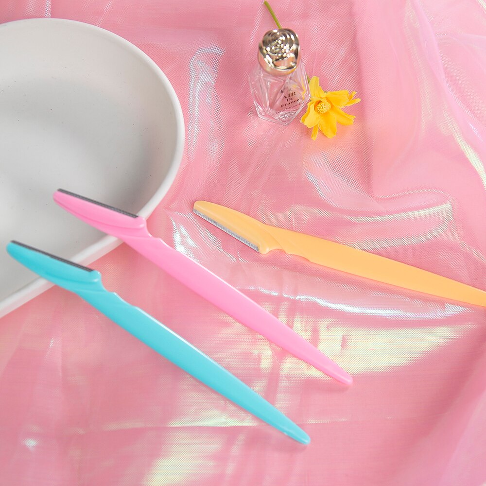 10pcs Eyebrow Trimmer Shaver Razor Eyebrow Shaping Tools Useful Facial Hair Remover Blades Cutter Makeup Shaver Makeup Tools