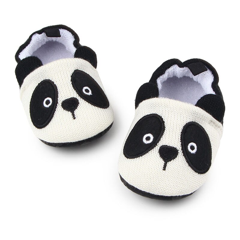 Oso Panda bebé de dibujo zapatos con orejas de suela suave antideslizante niña Niño Zapatos de otoño Infantil Niño en primer lugar los caminantes zapatos