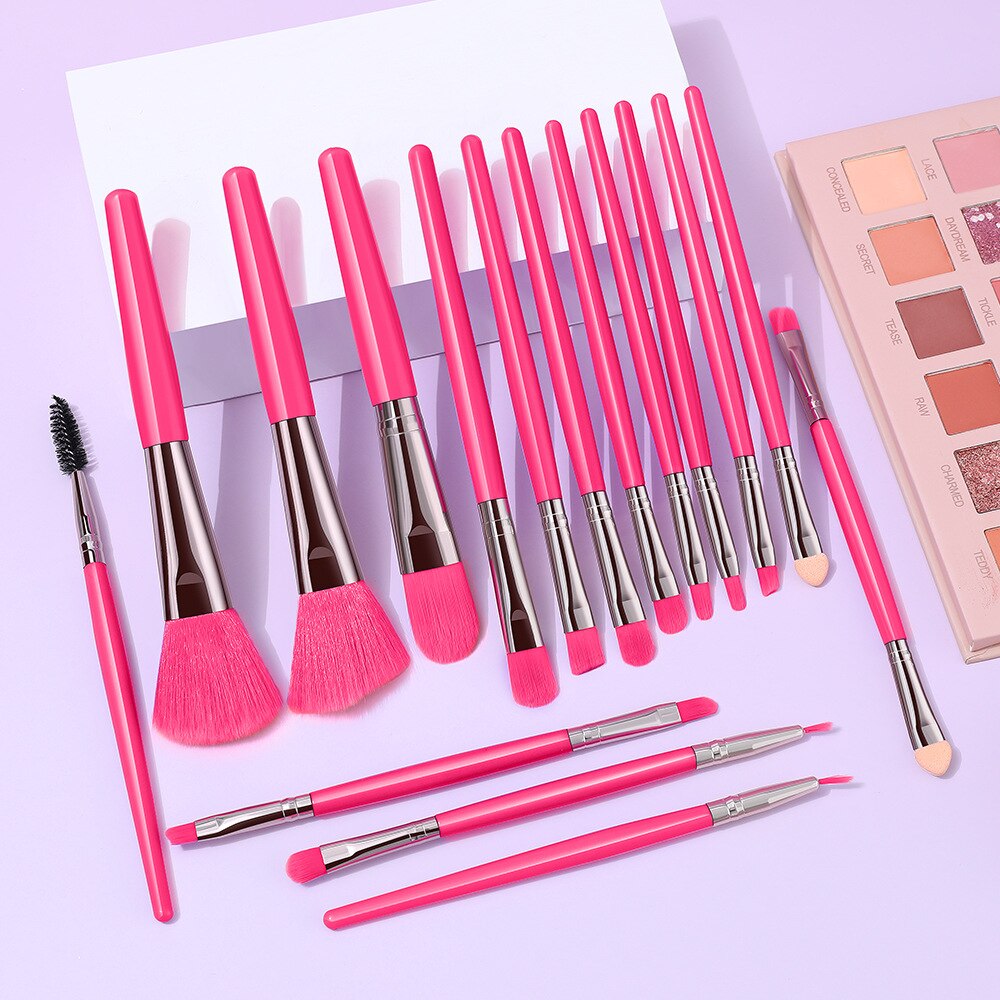 16 Uds Set de brochas de maquillaje de ojos de herramientas de belleza polvo de la Fundación de sombra de ojos cosméticos herramientas de belleza