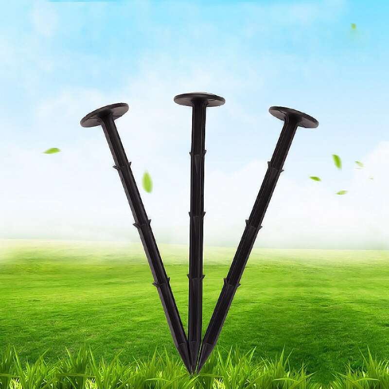 10Pcs/lot Garden Ground NailPP Mulch Fix Tools Greenhouse Prevention Ground Cloth Sunshade Fly Net Mulch Fix Tools PP Plastic