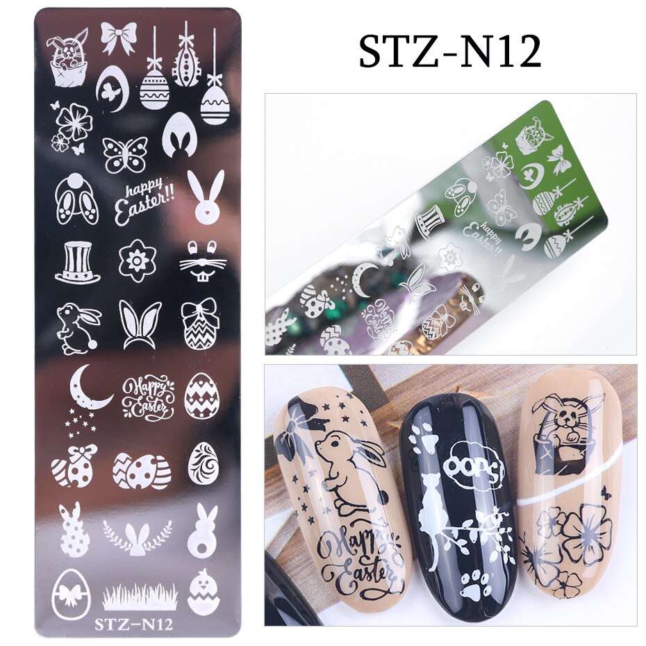 1 stücke Nagel Stanzen Platten Blume Blatt Geometrie Tiere Bild Stempel Vorlagen Dreamcatch N01-12Maniküre Drucken Schablone Werkzeuge: STZ-N12