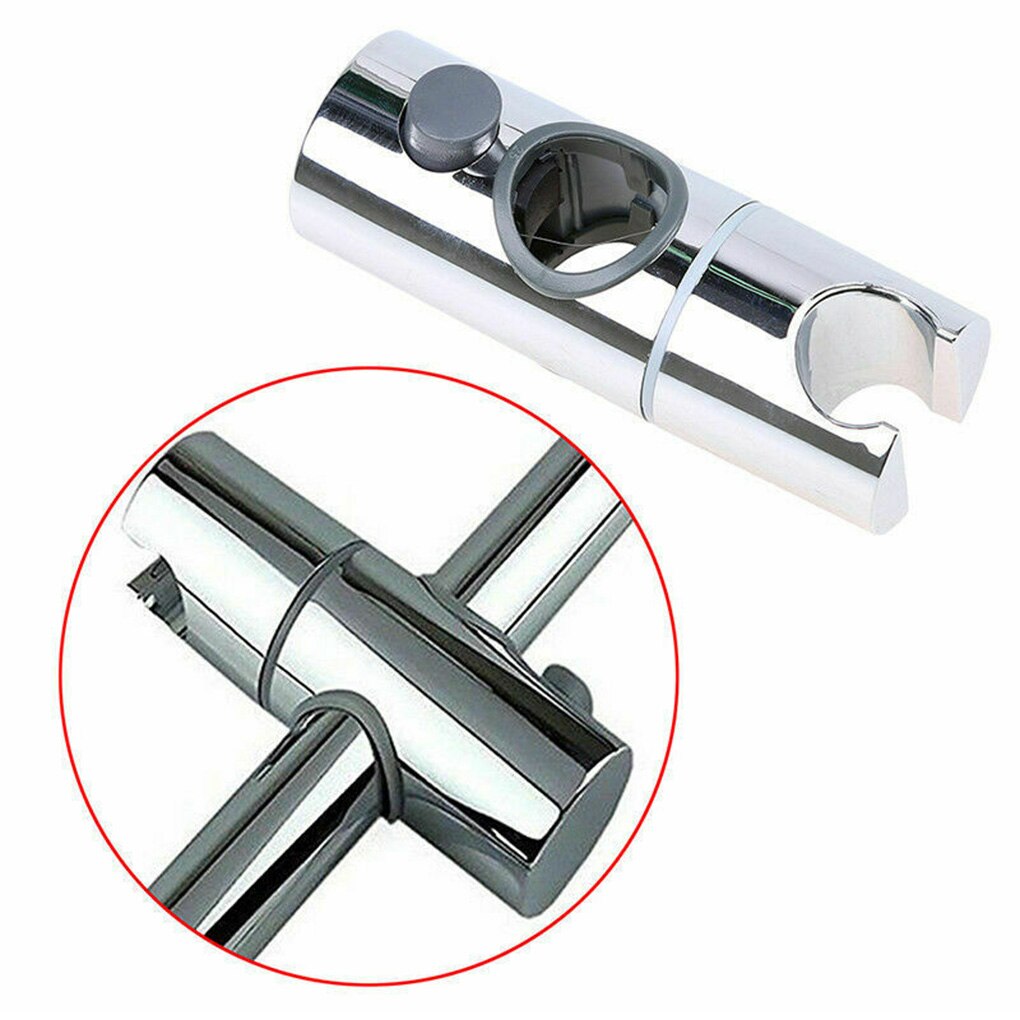 19-25mm Universal Adjustable Hand Shower Rail Head Slider Holder Slide Bar Slider Stable Clamp Bathroom ABS