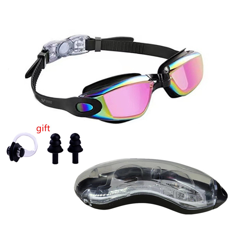 ARENA Kein Auslaufen, Anti-Beschlag, vollständiger Schutz, HD-Schwimmbrille, für Herren und Damen, verstellbare, auslaufsichere Schwimmbrille für Erwachsene: Tiefe Blau
