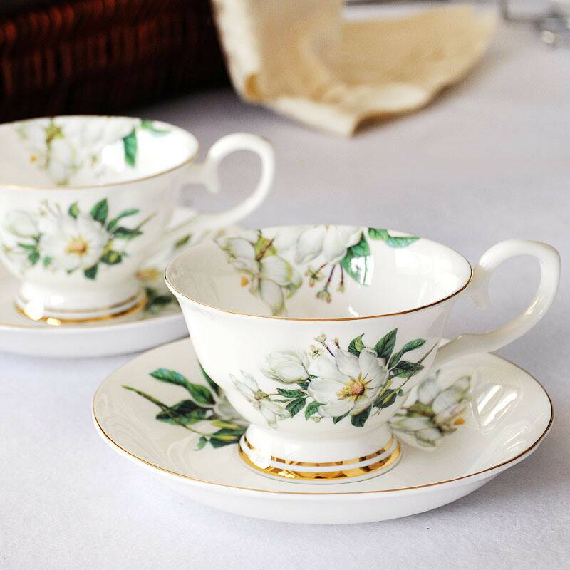 Bone china mok, Engels afternoon Tea Set Europese Rode Thee Cup, keramische koffie Set, Beschikbaar: 01