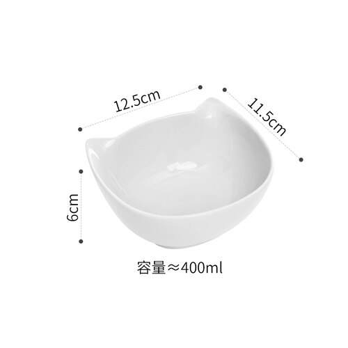 Wit Keramiek Diner Plaat Cartoon Servies Kat Kinderen Diner Plaat Vlinder Multi-Raster Kom Dessert Moer Gedroogd Fruit schotel: cat white