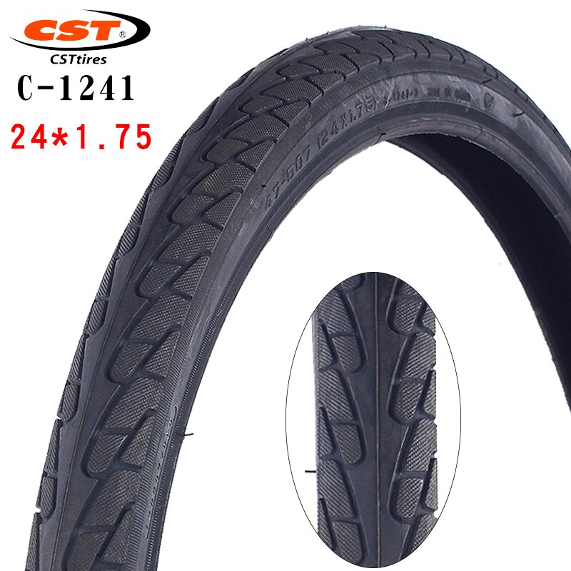 Cst C1241 Mountainbike Band 24Inch Fiets Accessoires Staaldraad 24*1.75 Slijtvaste Fietsband: C1241 24X1.75