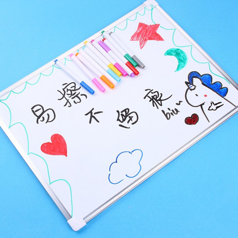 Stylo de dessin pour tableau blanc, à pointe feutrée, effaçable, à séchage rapide, pour enfants, école, 7 couleurs, 12 pièces