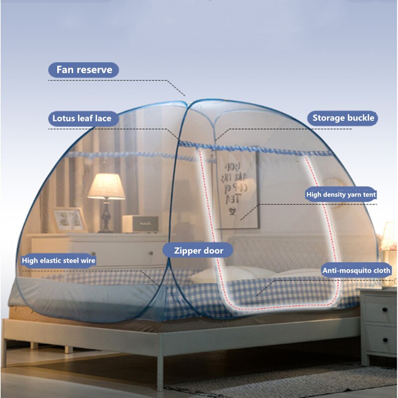 Portable Mosquito Net Single Door Installation Free Foldable Summer Automatic Pop-up Anti-fall Breathable Children's Bed Tent