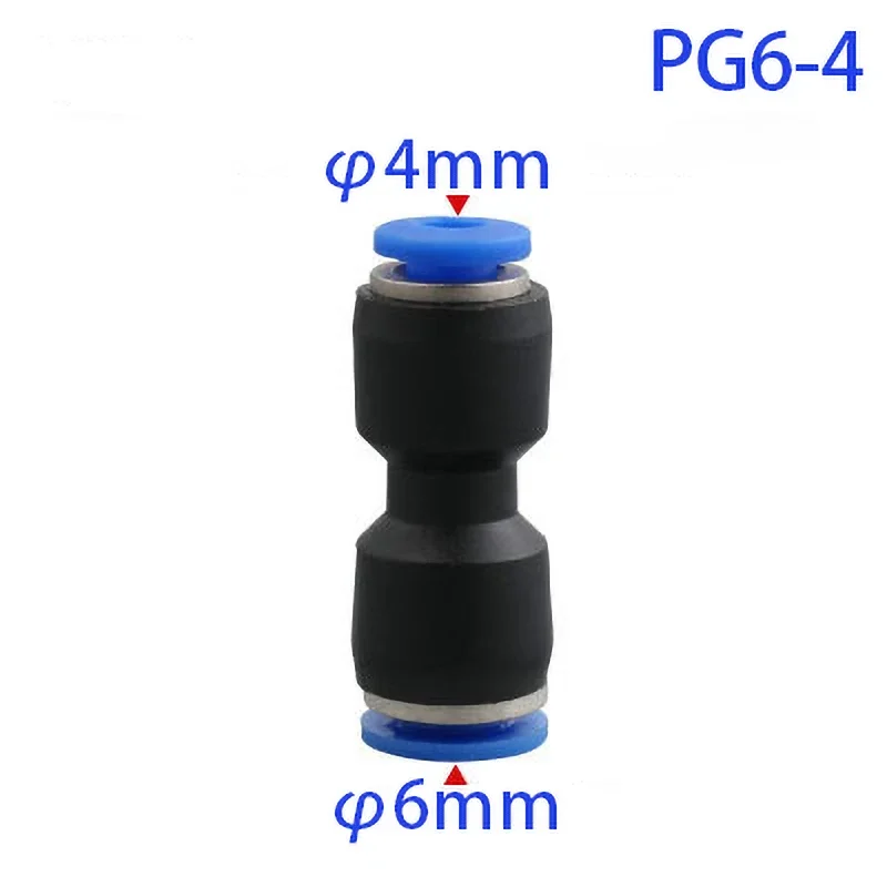 PU Pneumatic Fittings Plastic Connector PG 4mm 6mm 8mm 10/12/14mm 16mmAir water Hose Tube Push in Straight Gas Quick Connectors: PURPLE