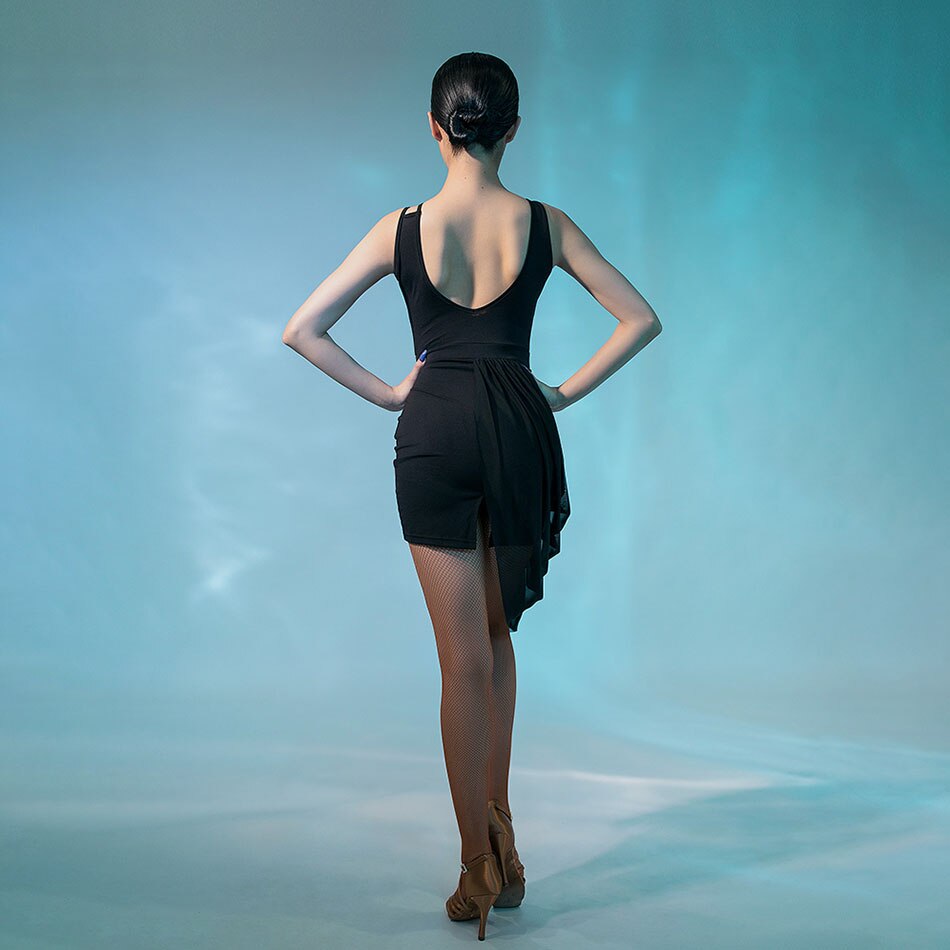 Latein tanzen Kleid Frauen V Nacken nackt zurück Latein tanzen Spitzen für Ballsaal Samba Tango chacha Tanzen Performamnce L9668