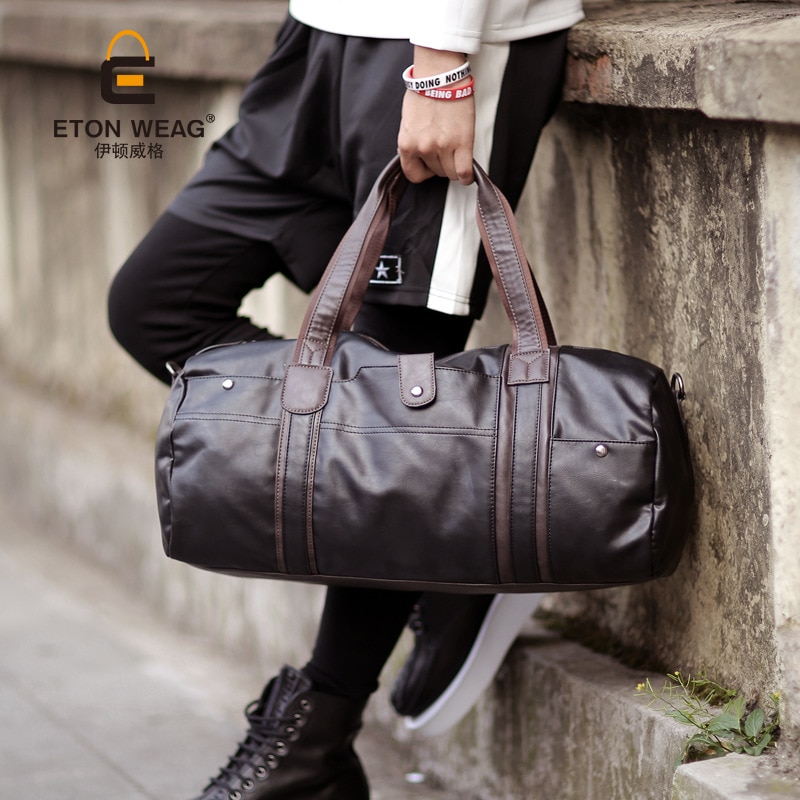 Men's Travel Bags Luggage Waterproof Suitcase Duffel Bag Big Large Capacity Bags Casual High-Capacity PU Leather Handbag