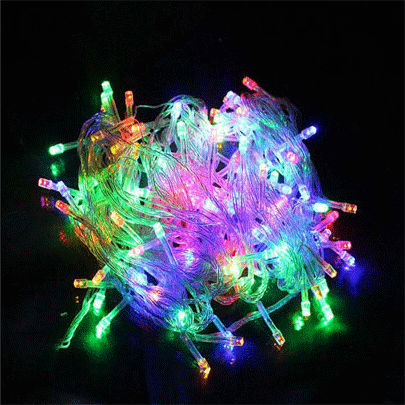 Guirlande lumineuse rideau Led d&#39;extérieur, 5M, 0.4 à 0.6m, décoration de noël, mariage, , fête, jardin, avant-toit: Multicolor Lights