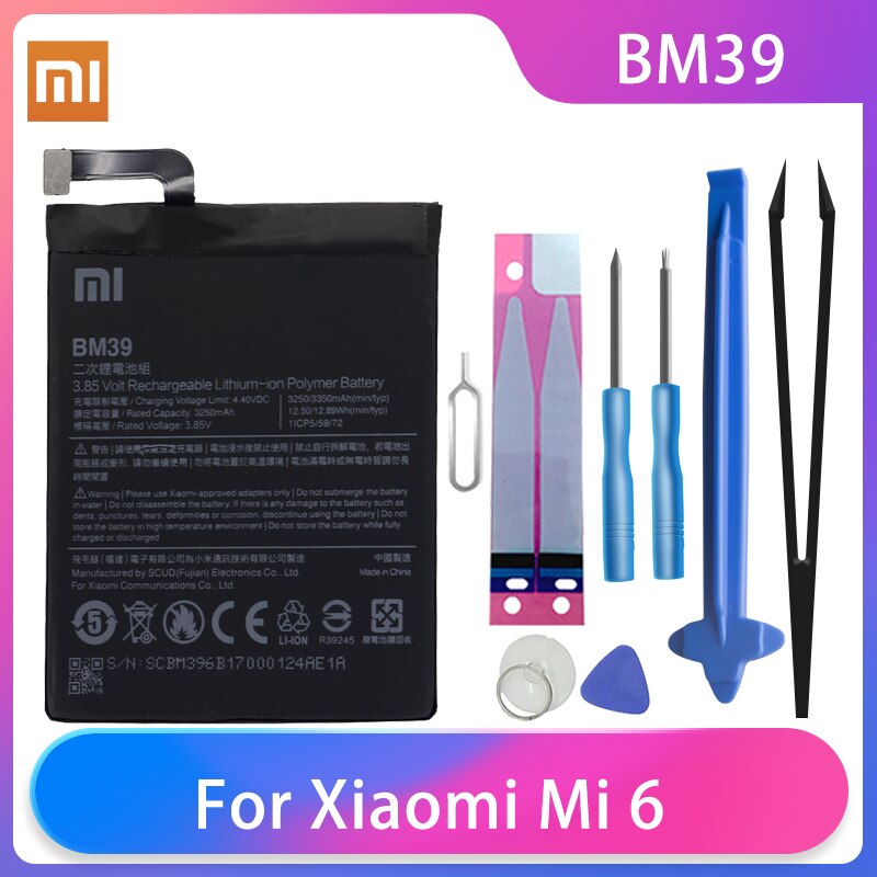 Original XiaoMi Phone Battery For Mi A3 CC9 Mi 5 6 8 9 8/9SE 8/9Lite Mi Max 1 2 3 Redmi 3 3S 4a 5a 6a 7a 8a 9a Batteries: For XiaoMi 6