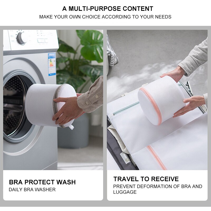 Waszak met rits, bh-sokken, ondergoed, kleding, wasmachine, beschermnet, netzakken