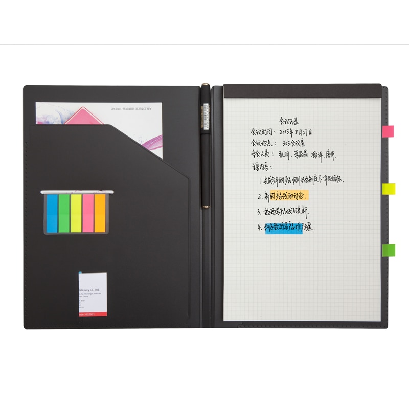 Multi function management book plan Notepad agenda business meeting notebook planner Gel Pen memo pad B5 office supplies