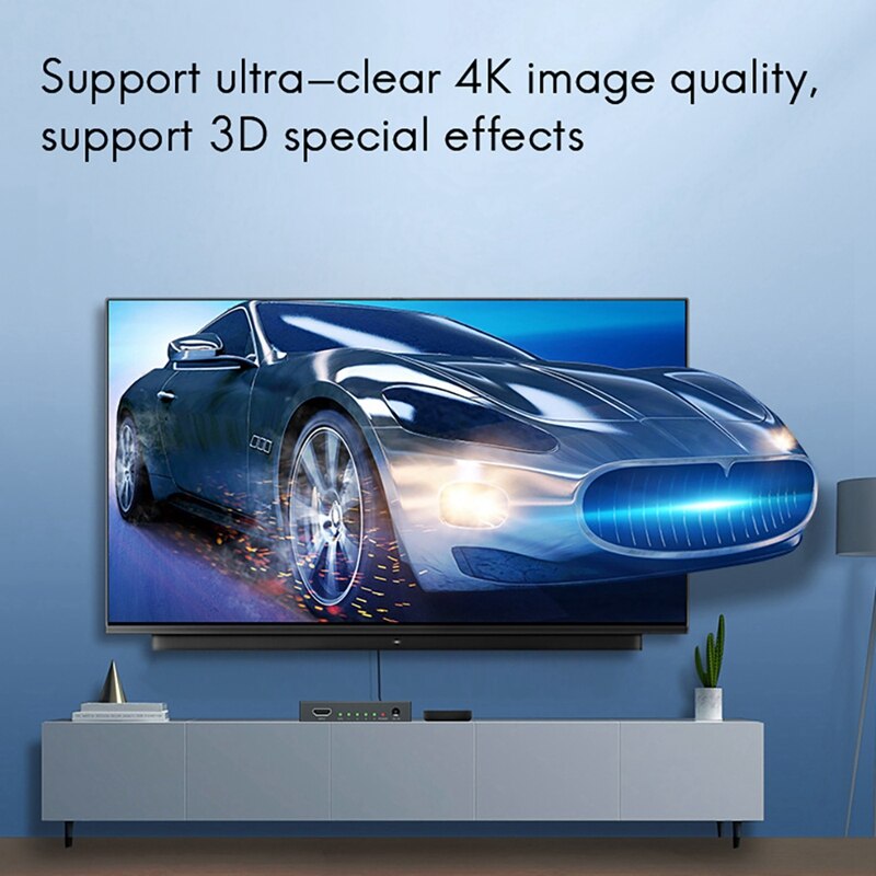 HDMI Splitter 1X4 HD 4K 30Hz Video Divider for DVD Projector TV Box PS4 Monitor EU Plug