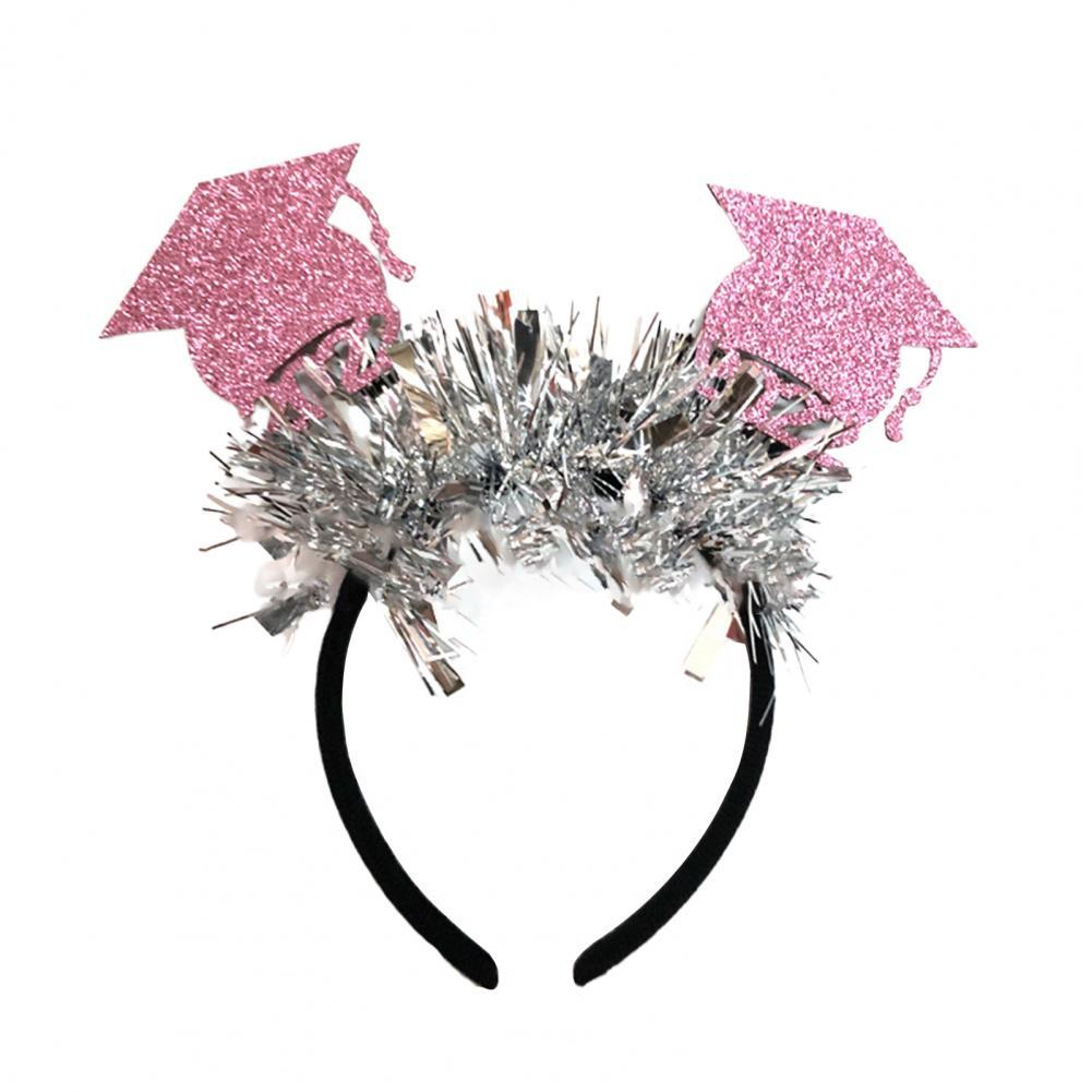 1 Pc 2022 Graduation Hat Head Wear Easy to Use Unbreakable Plastic Assorted Mini Grad 2022 Headdress Party Accessories: Pink