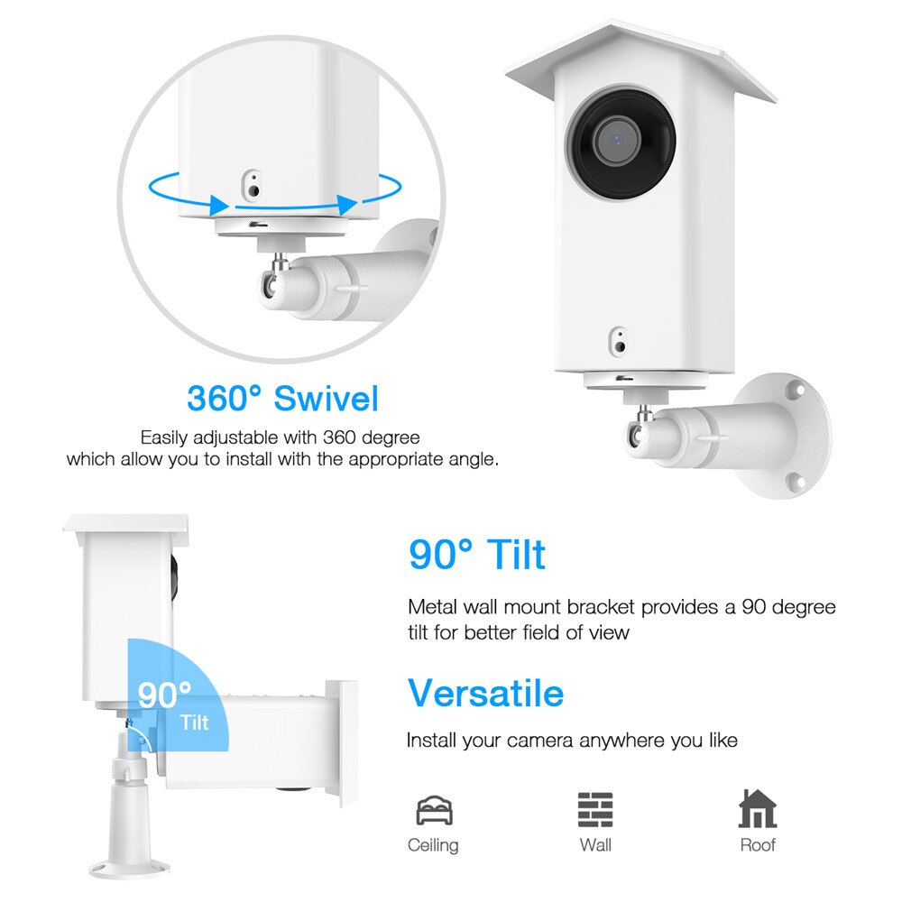 Muurbeugel Voor Wyze Cam Pan/Xiaomi Mijia Dafang Camera Met Weerbestendige Beschermhoes, verstelbare Swivel Graden Houder