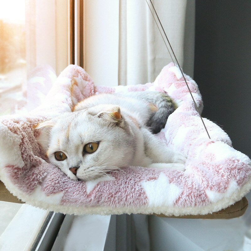 Hamac à fenêtre pour chat, produit de mise à niveau, ventouse suspendue, tissé, fournitures de jouets pour animaux de compagnie