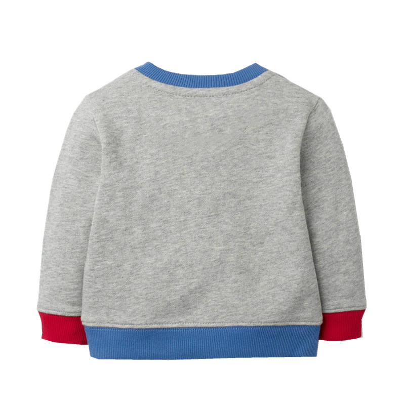 Autumn Winter Warm Children Long Sleeve Cartoon Print School Baby Fleece Kids Boy Sweatshirt