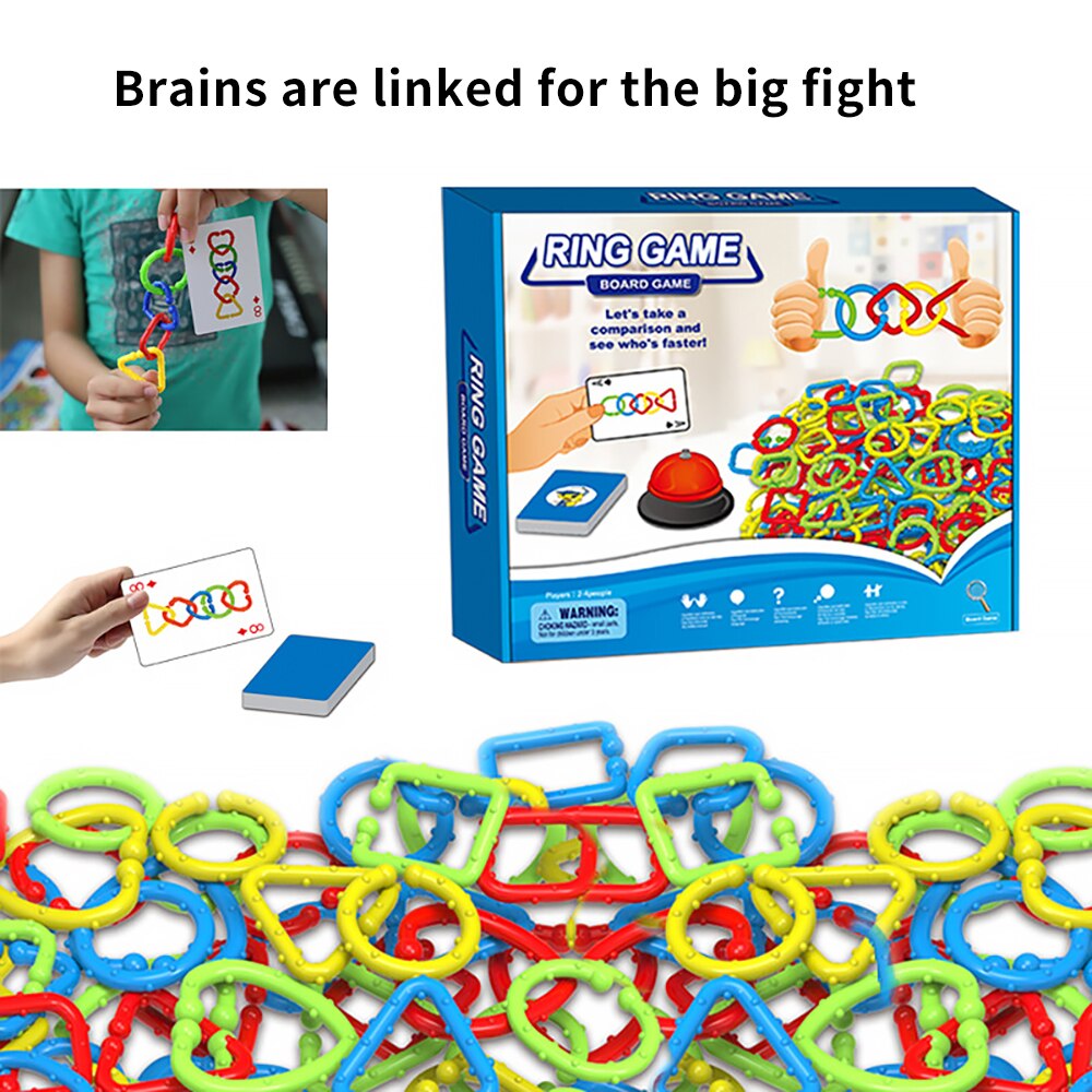 Educational Interactive Over 3 Years Old Game For Children Wide Applicability Ring Game Colors Shapes Cognition