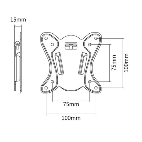 KM20-11F Wall-Mounted TV Bracket LCD Computer Monitor Bracket 13-27 Inch Universal