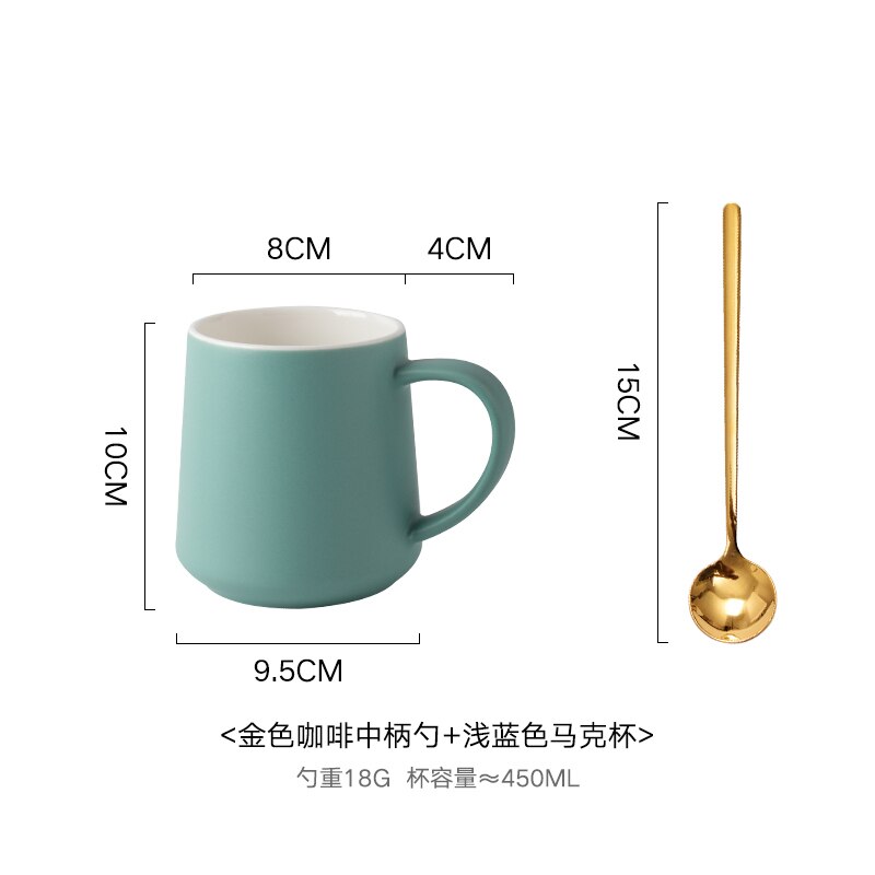 Krus kaffekopp latte glass gjenbrukbar søt kaffekopp keramisk miljøvennlig kahve fincan takimlari kjøkkenutstyr  bd50bd: Stil 12