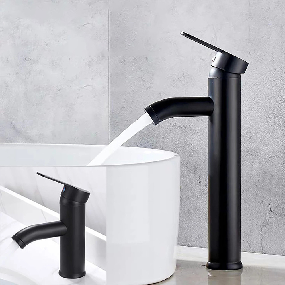 Classic Basin Faucet Included The 60cm Hose Black Cold And Water Mixer Convenient Bathroom Stainless Steel Sink Faucet