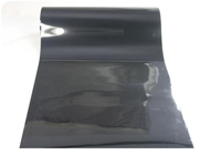 Bredde 50 cmx 100cm varmeoverførsel vinylfilm pet metal lys spejl finish til tekstil print: Sort