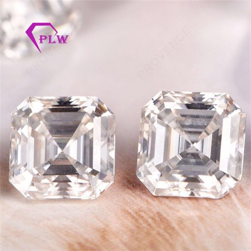 Joyería de Provenza 0,35 quilates 4*4mm D color asscher corte positivo gema piedra suelta moissanita para pulsera anillo cadena pendiente