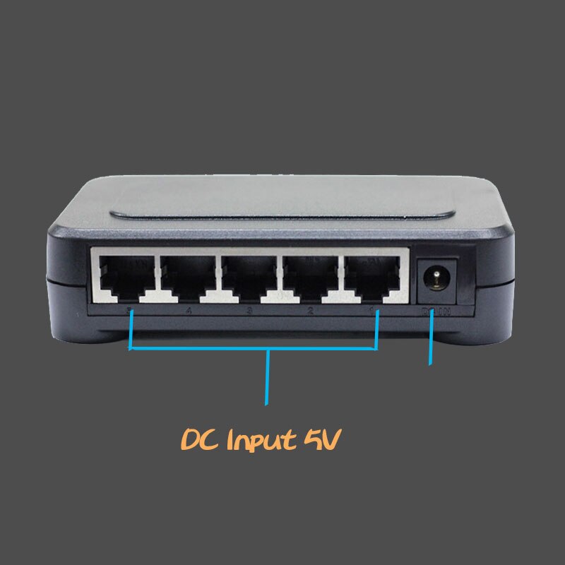 5 Port 1000Mbps Gigabit Switch network switches Optinal US EU plug plastic shell shenzhen factory porduction support OEM ODM