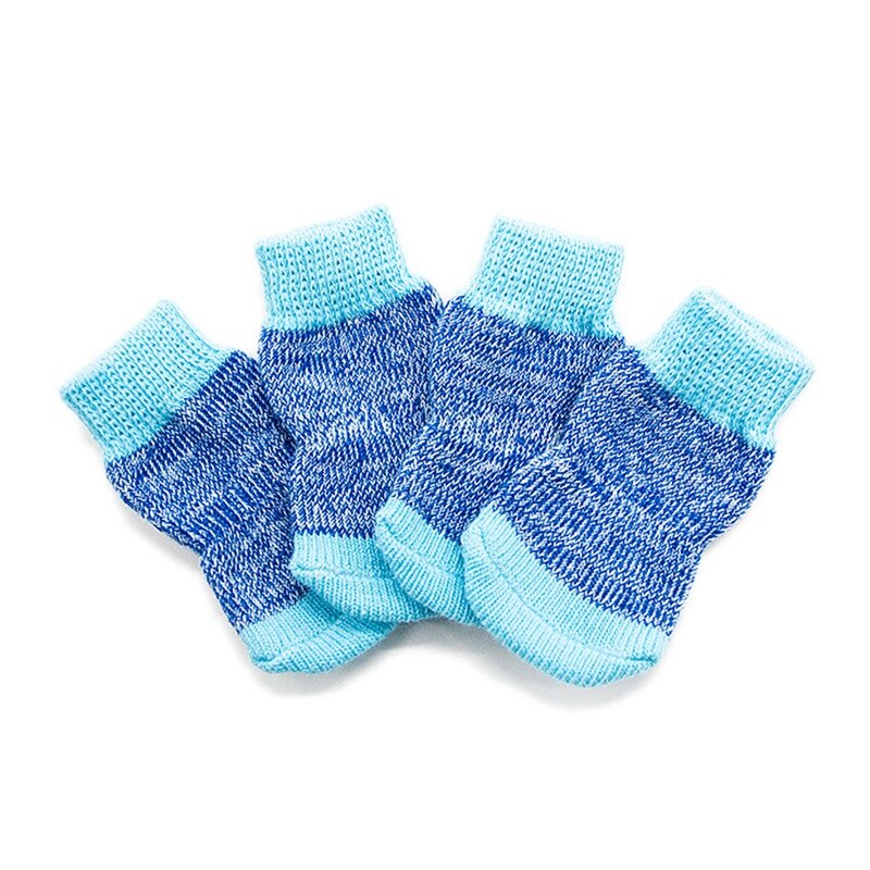 Antislip Gebreide Katoen Hond Sokken Voor Kleine En Middelgrote Honden Franse Bulldog Puppy Warm Walk Hond Sokken Leuke kleding Huisdier Sokken: QL / M