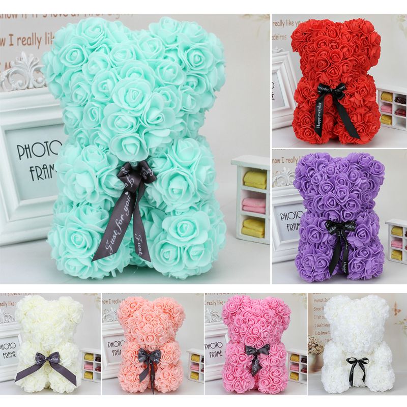 Bruiloft Bloem Beer Decoratie Handgemaakte Bloemen Leuke Mode Kunstmatige Ornamenten Pop Valentines Bruiloft Bloem Mand