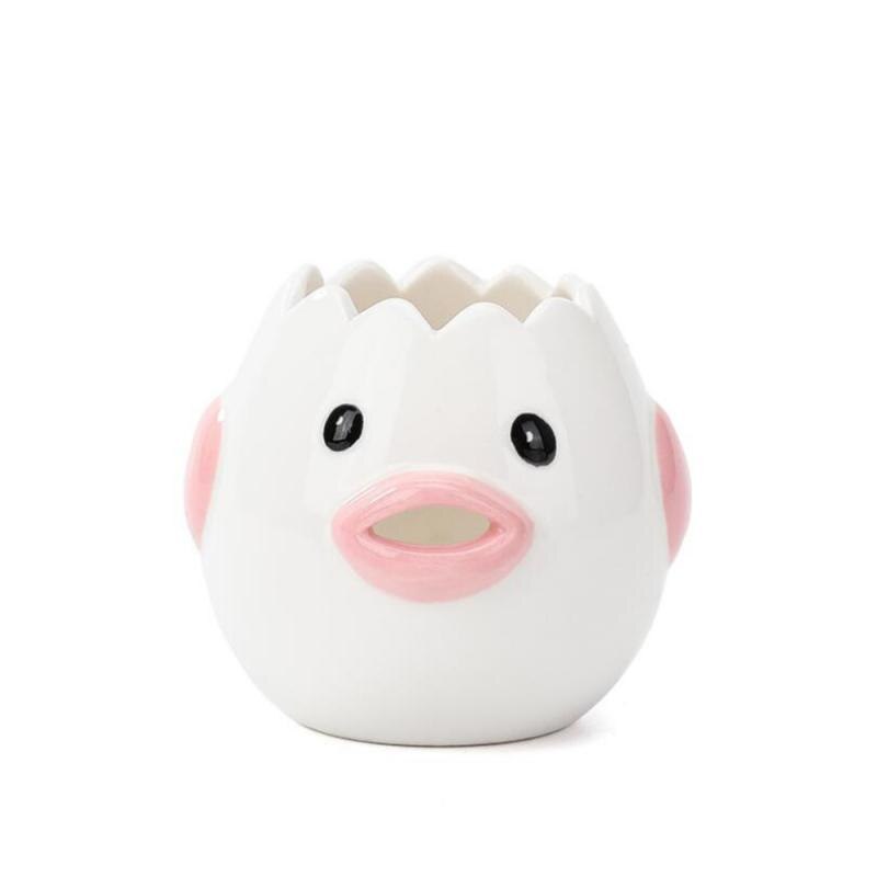 jaune d'oeuf séparateur oeuf Filtration oeuf blanc Filtration rapide séparé céramique matériel facile opération cuisine fournitures: 02 pink