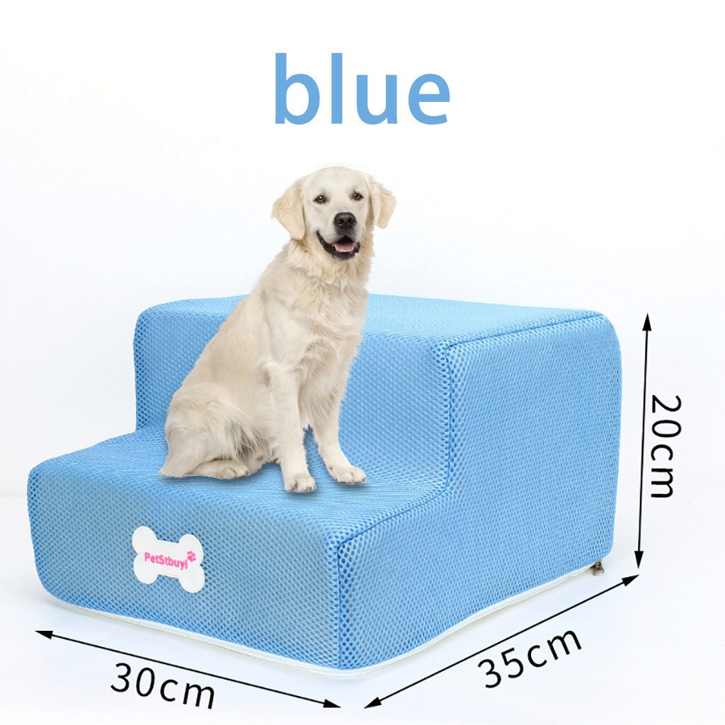 Breathable Mesh Foldable Pet Stairs Detachable Pet Bed Cat Dog Ramp 2 Steps