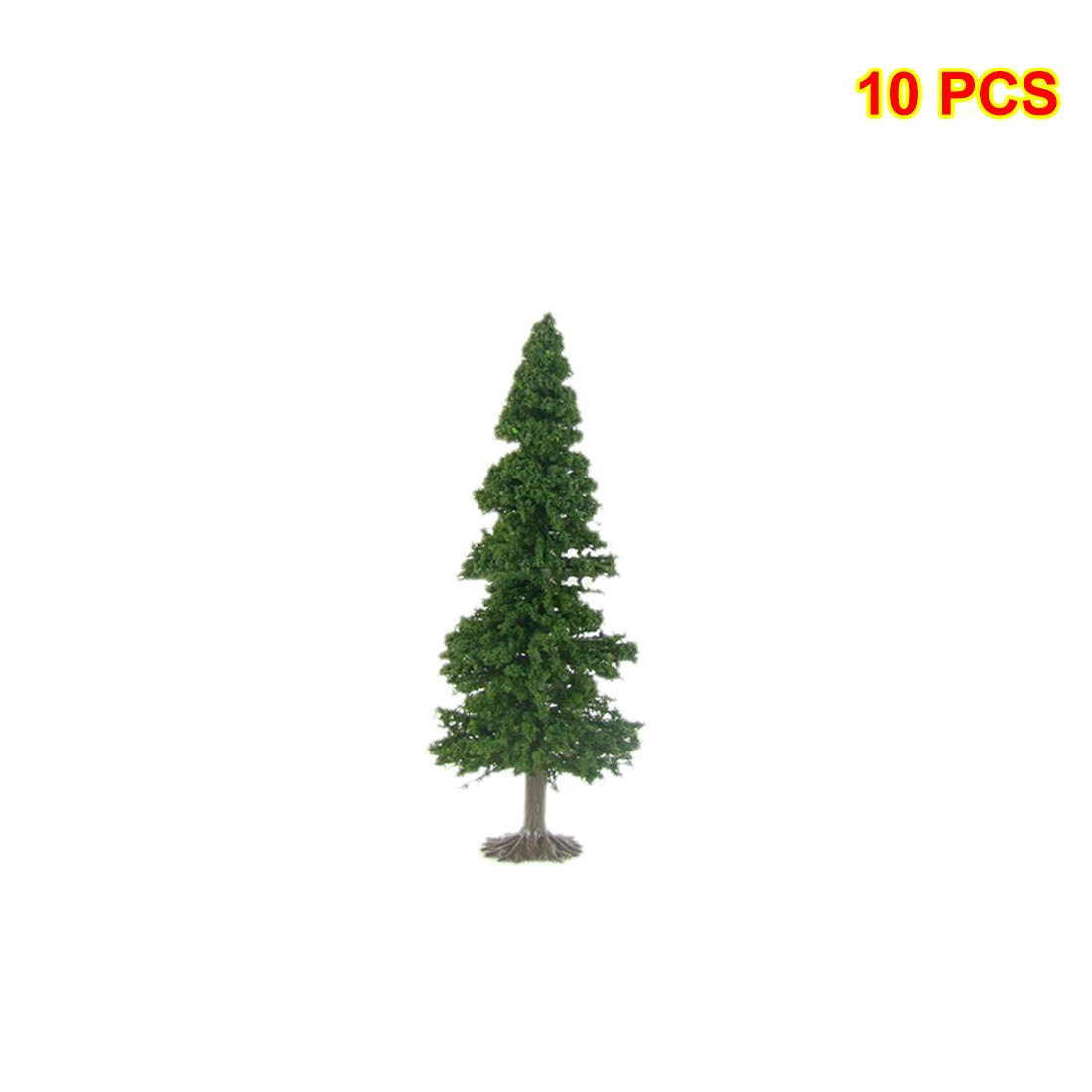 10Stck 7/9/12/15cm Künstliche Zeder Baum Modell DIY Zug Eisenbahn Architektur Sand Tabelle baum Modell Mit Basis-Grün: 7cm