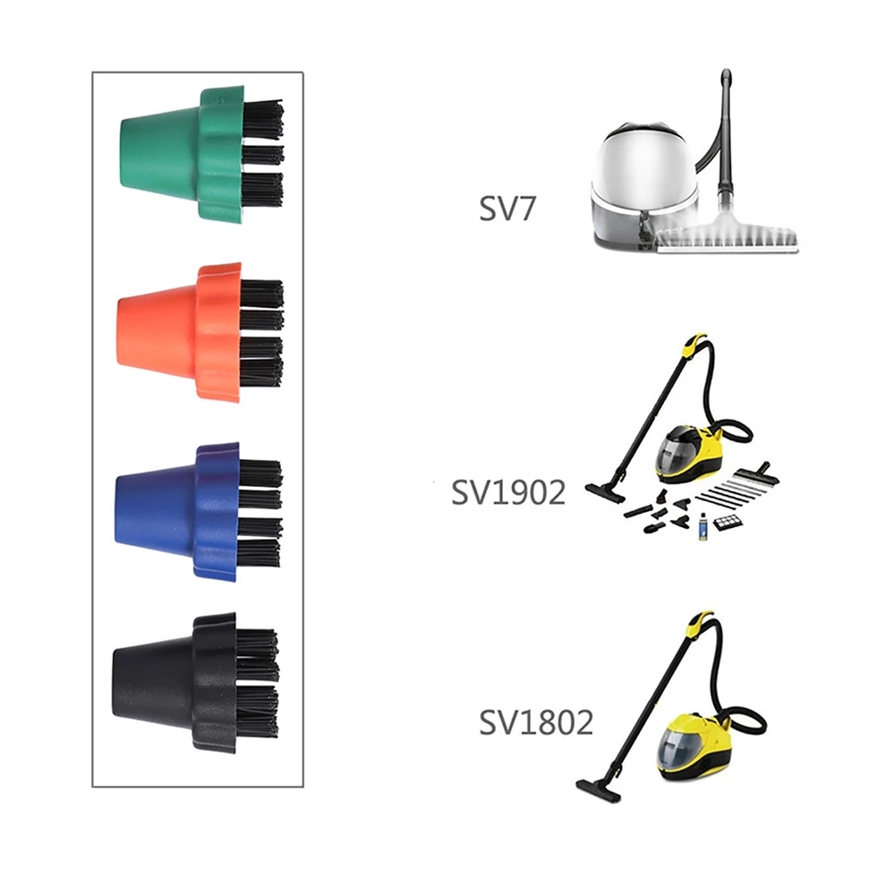Accesorios de cepillo redondo pequeño para Limpiador de vapor, piezas de repuesto para Karcher SV7 SV1802 SV1902/ 2.860-231,0, 4 unids/set por juego