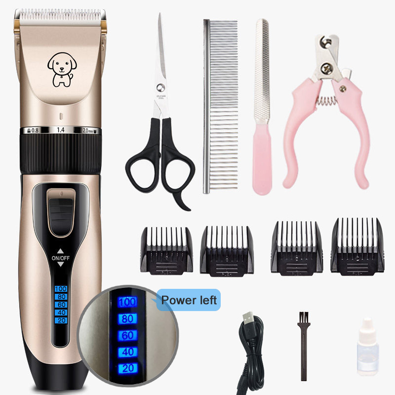 Dog Clipper Dog Hair Clippers Grooming (Pet/Cat/Dog/Rabbit) haircut Trimmer Shaver Set Pets cordless Rechargeable: Power-B