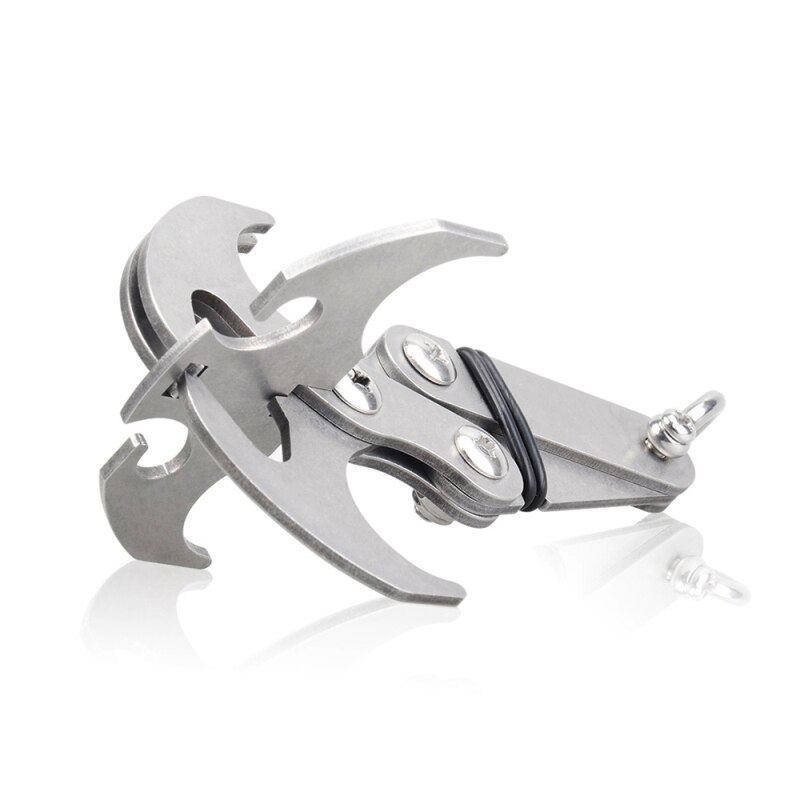 Gravity Grappling Hook Stainless Steel Multifunction Survival Foldable Climbing Claw Carabiner Climbing Accessories