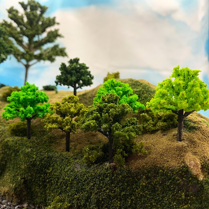 4PCS/PACK 12cm HO Scale Model Trees Train Park Railroad Railway Layout Diorama Wargame Scenery Toys Model Accessories